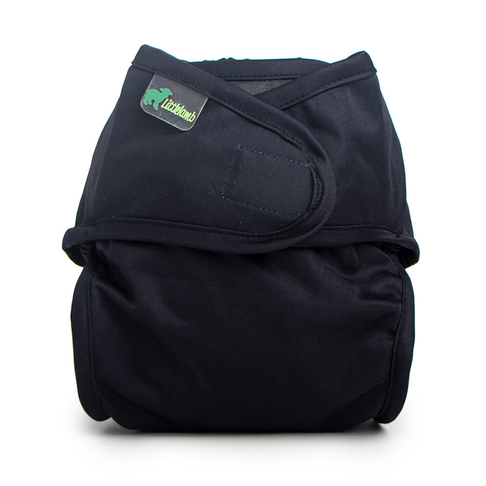 5 Pack Reusable Nappy Wrap - Black