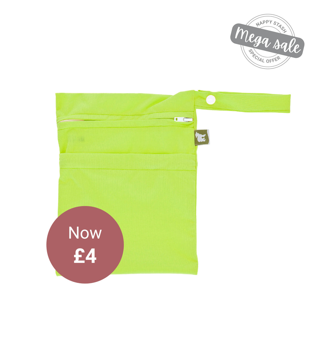 Double Pocket Reusable Wet Bag - Small - Green Apple