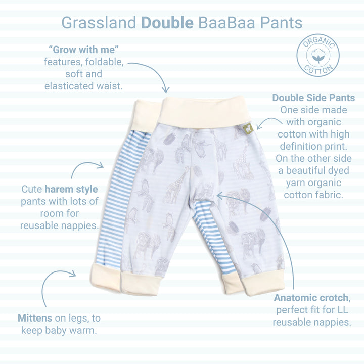 Reversible Baabaa Pants - Designed for Reusable Nappies