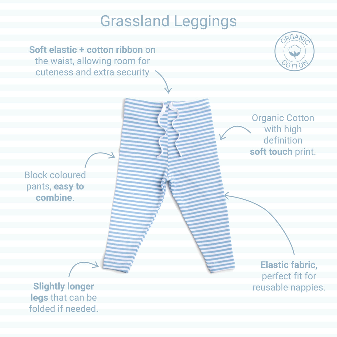Lamby Grassland Leggings - Designed for Reusable Nappies