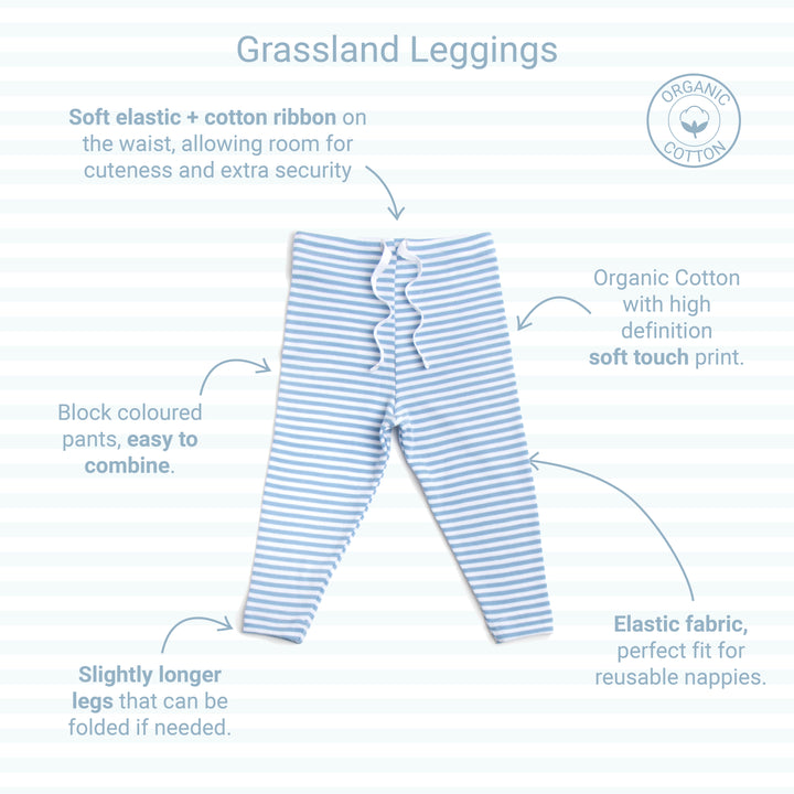 Lamby Grassland Leggings - Designed for Reusable Nappies