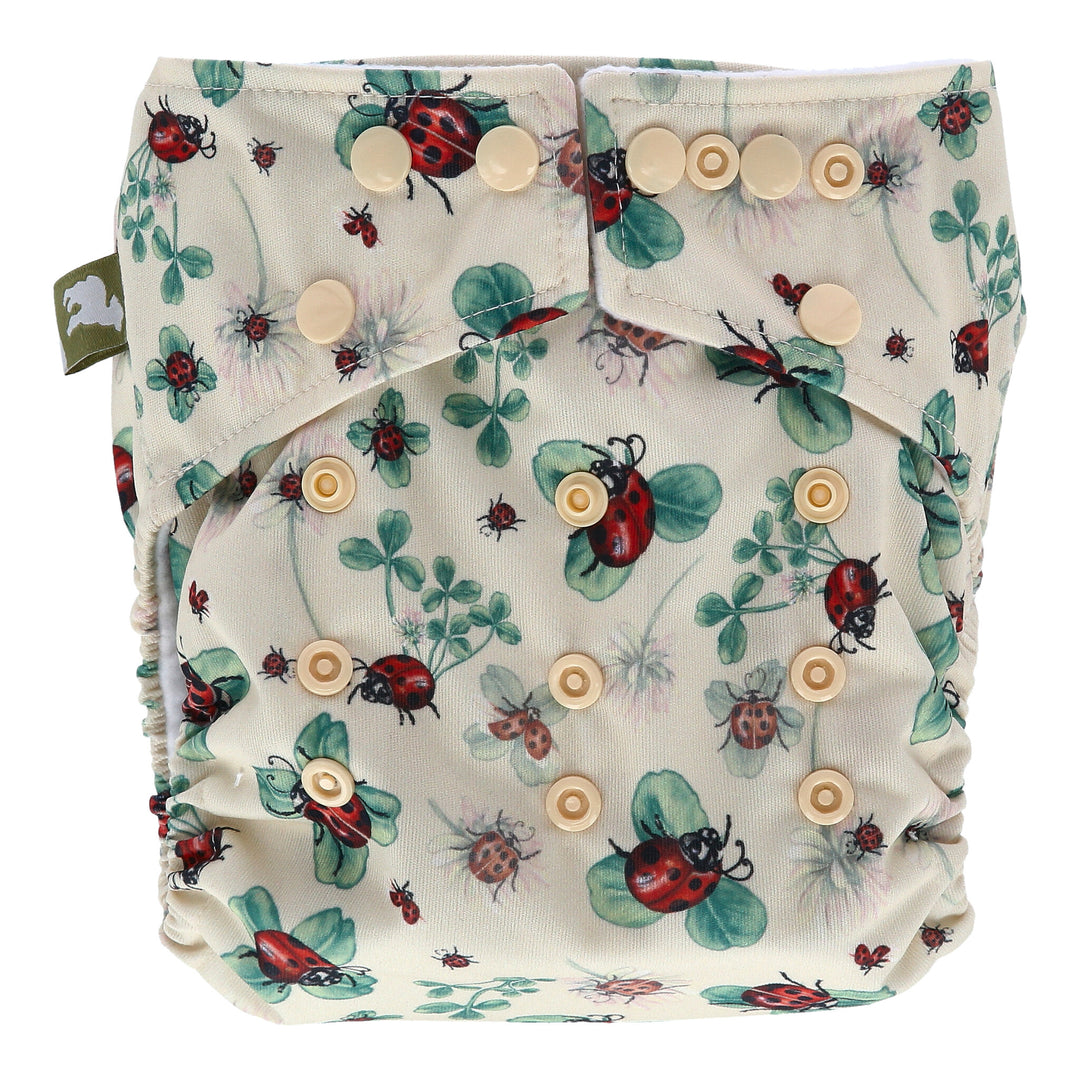 Onesize Reusable Pocket Nappy with ladybird illustrations by LittleLamb#color_ladybugs-lullaby
