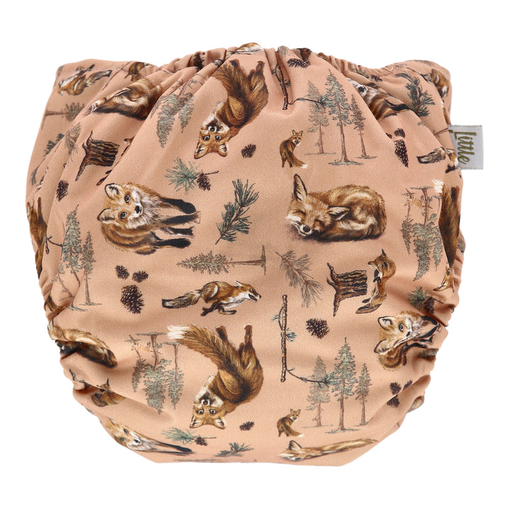 Onesize Reusable Pocket Nappy with Fox illustrations by LittleLamb#color_bushy-tails