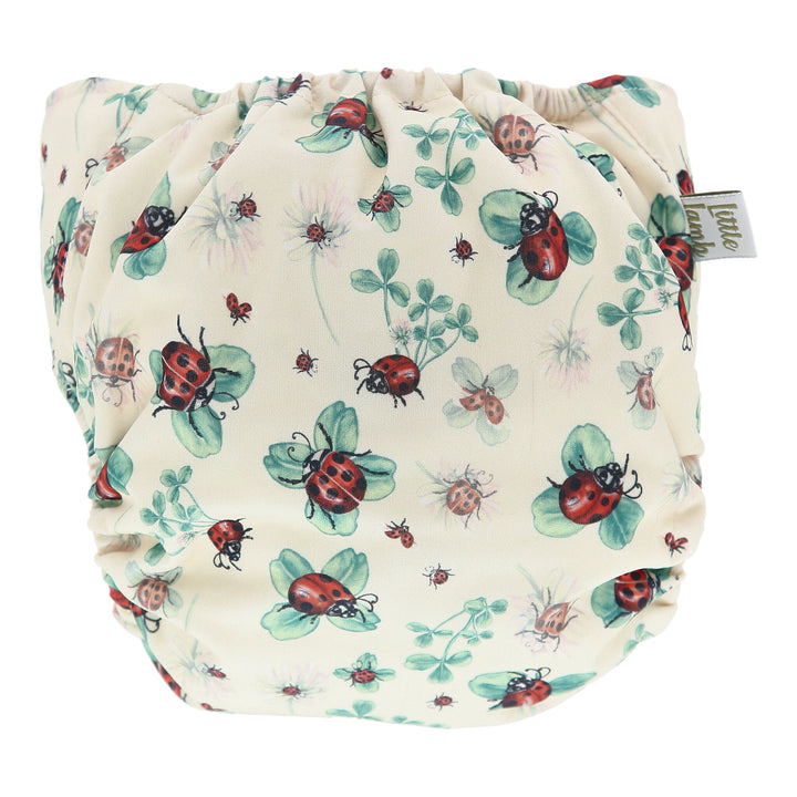 Onesize Reusable Pocket Nappy with ladybird illustrations by LittleLamb#color_ladybugs-lullaby