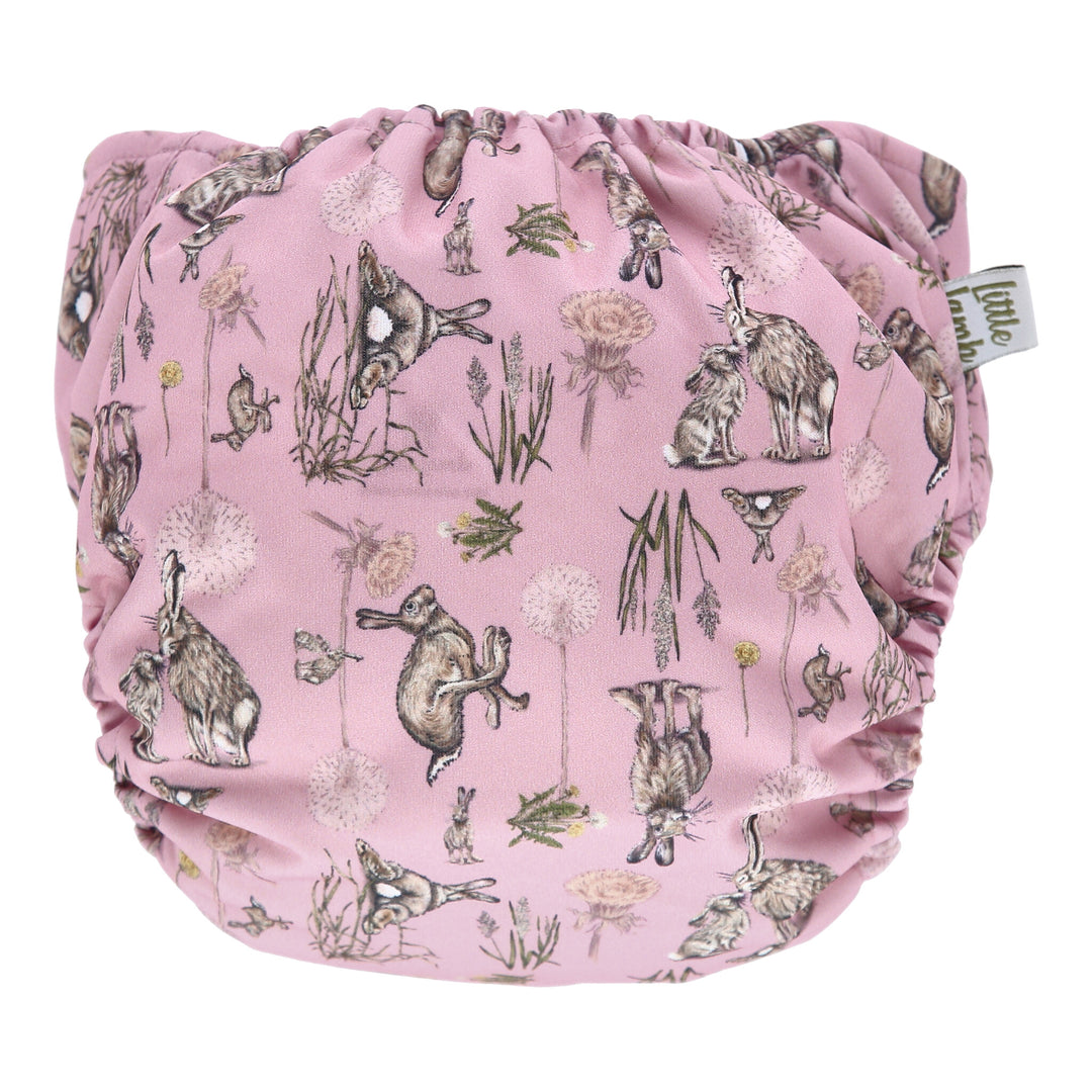 Onesize Reusable Pocket Nappy with Hare illustrations by LittleLamb#color_moongazer