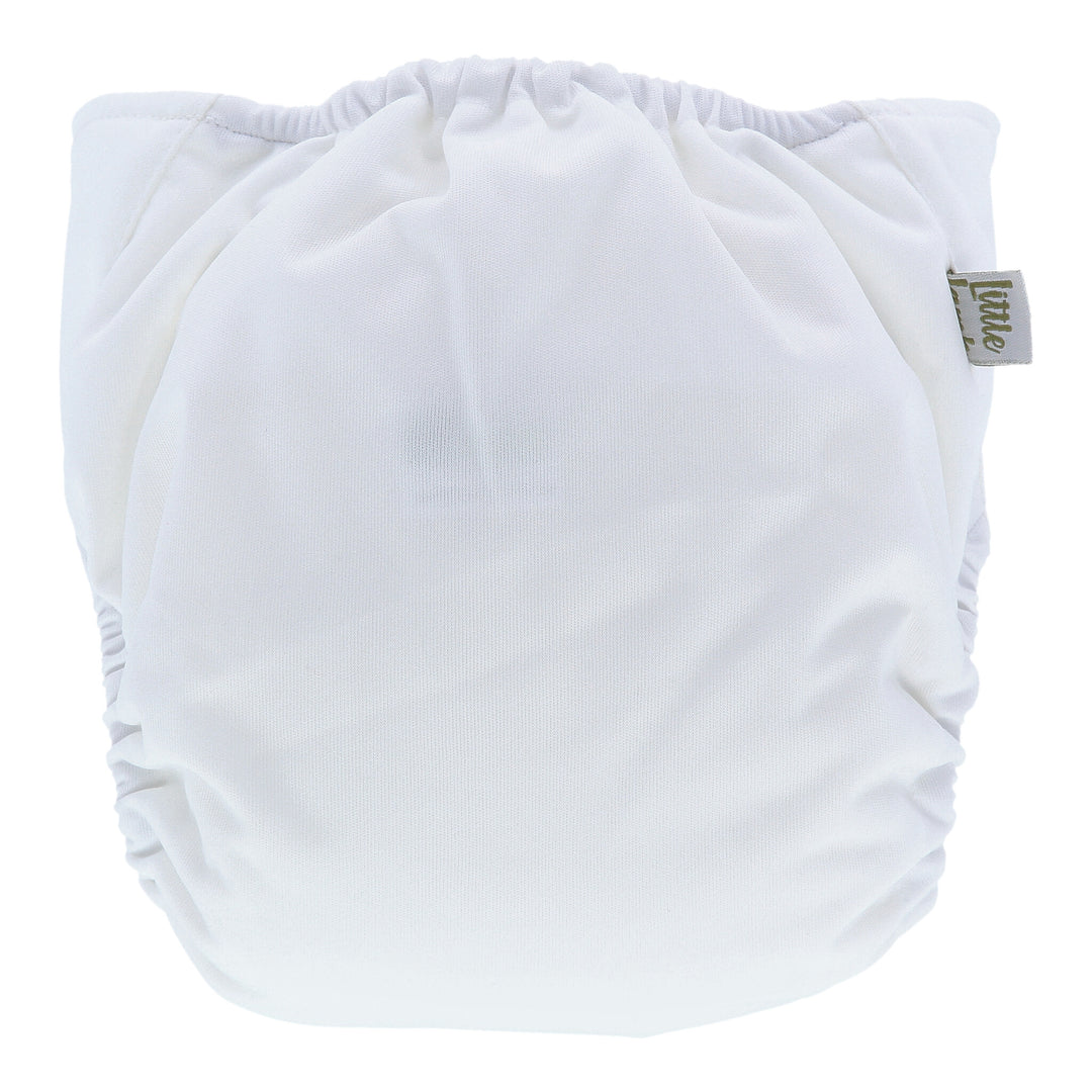 Onesize Reusable Pocket Nappy in Snow White by LittleLamb#color_snow
