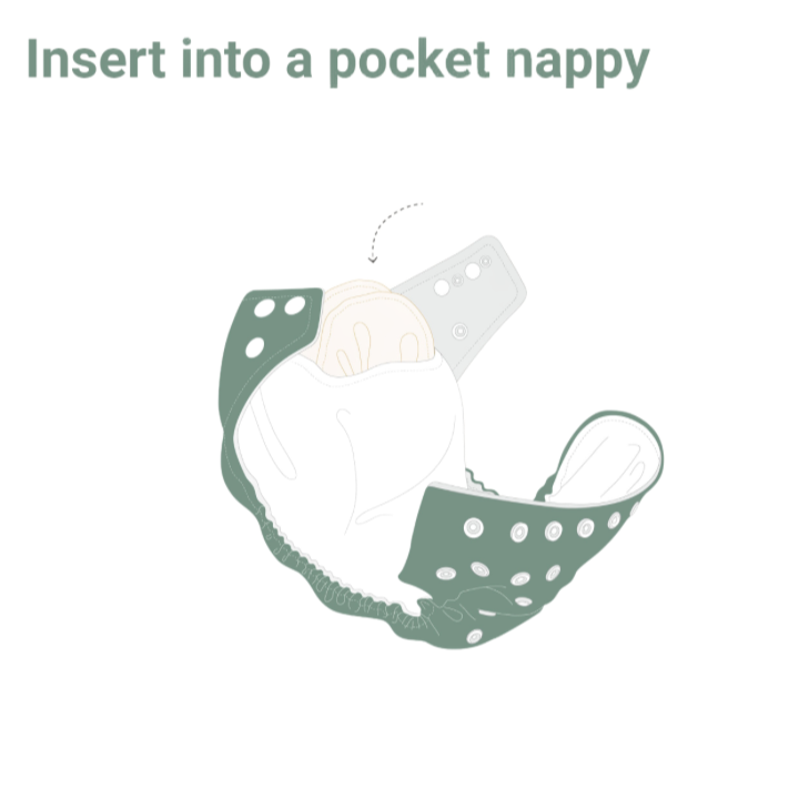 Reusable Super Soaker Hemp Cotton Blend Booster Pad 5 Pack