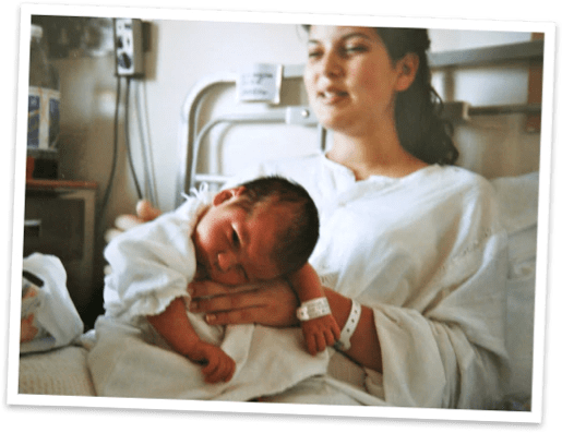 Esme with baby Josh circa 1990