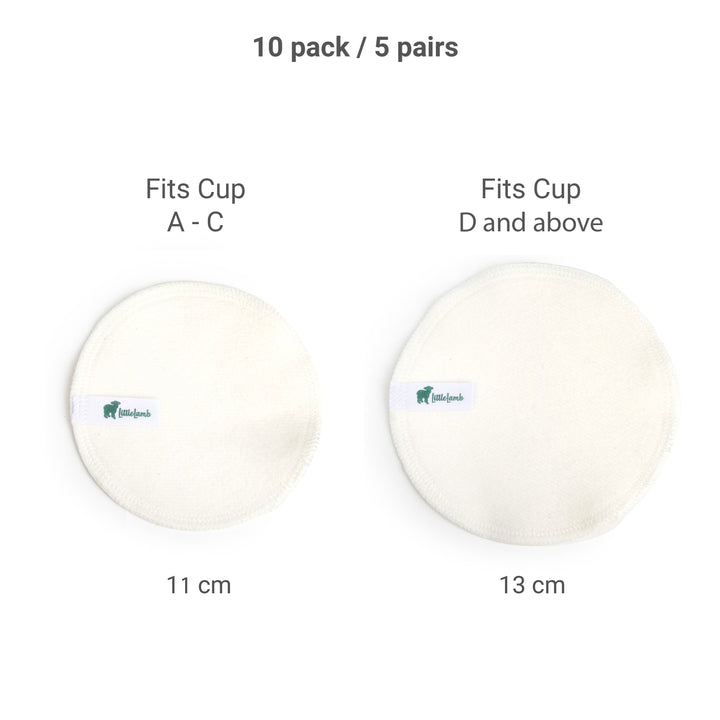 10 Pack Bamboo Reusable Breast Pads