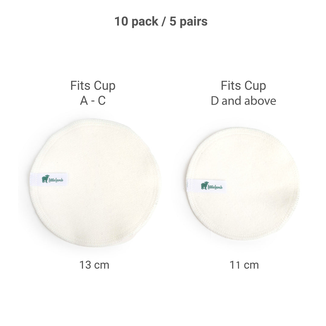 10 Pack Bamboo Reusable Breast Pads