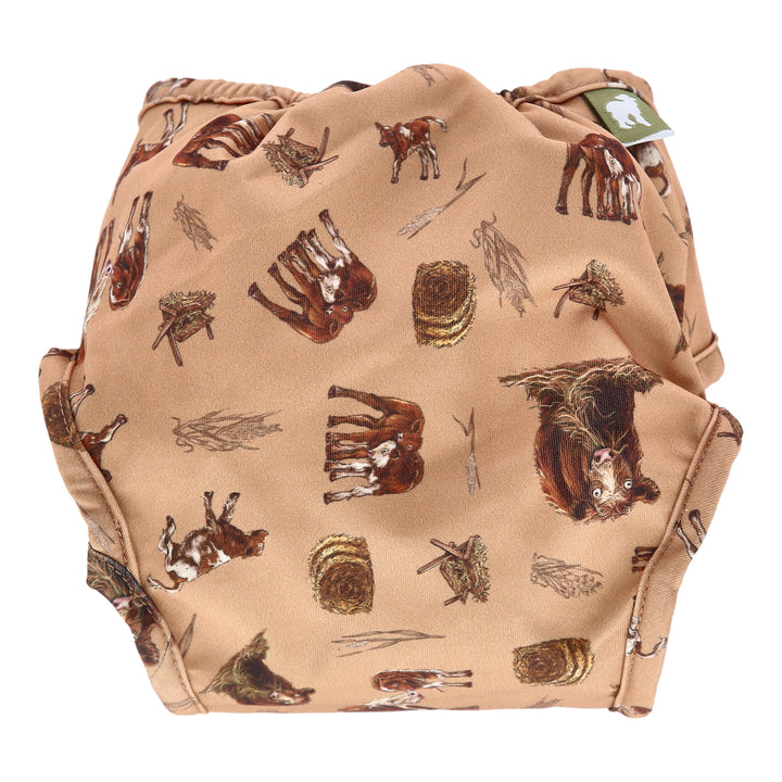 Reusable Nappy Wrap - I love Moo