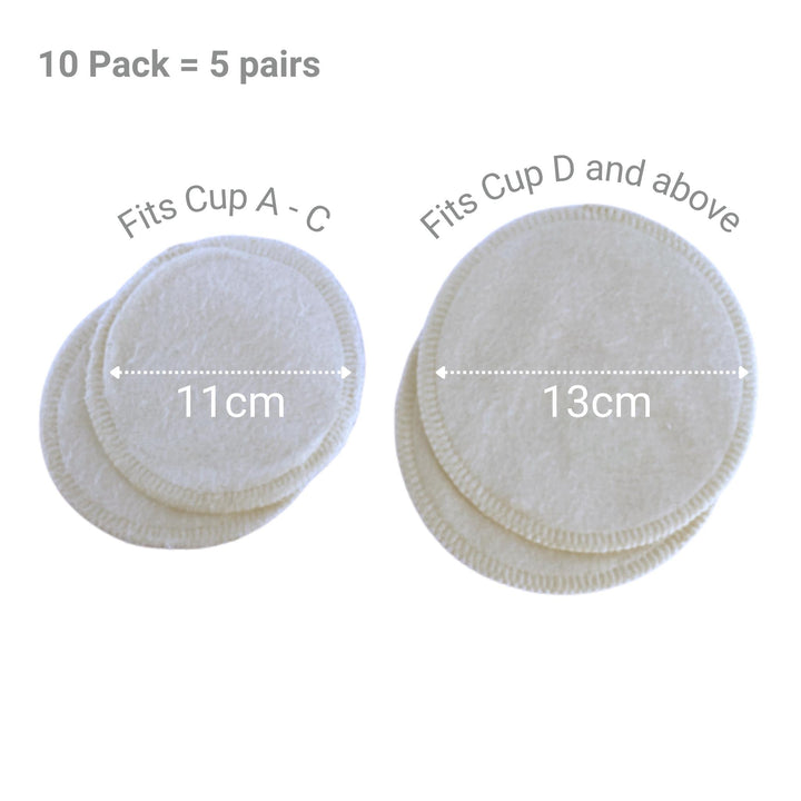 how big are little lamb reusable breast pads?