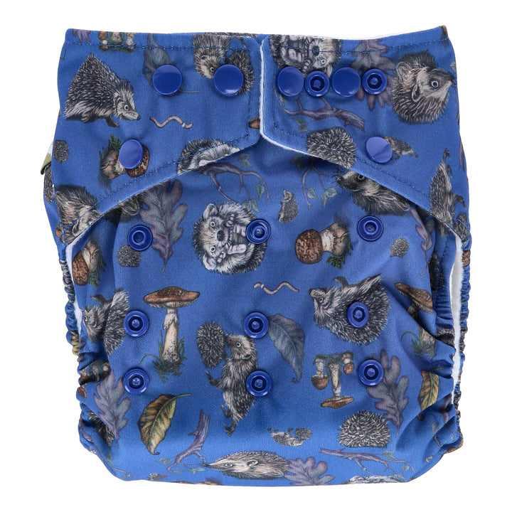 Onesize Reusable Pocket Nappy with Hedgehog illustrations by LittleLamb#color_truffle-shuffle