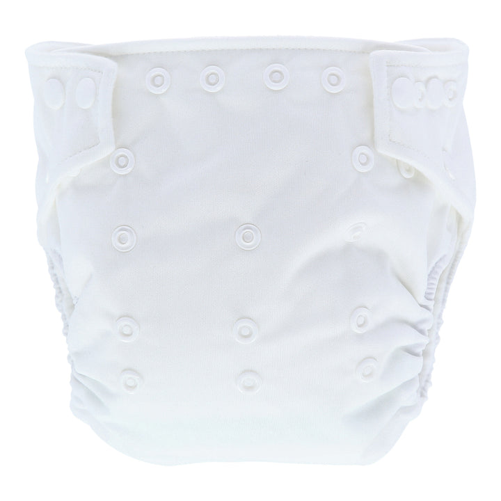 Onesize Reusable Pocket Nappy in Snow White by LittleLamb#color_snow