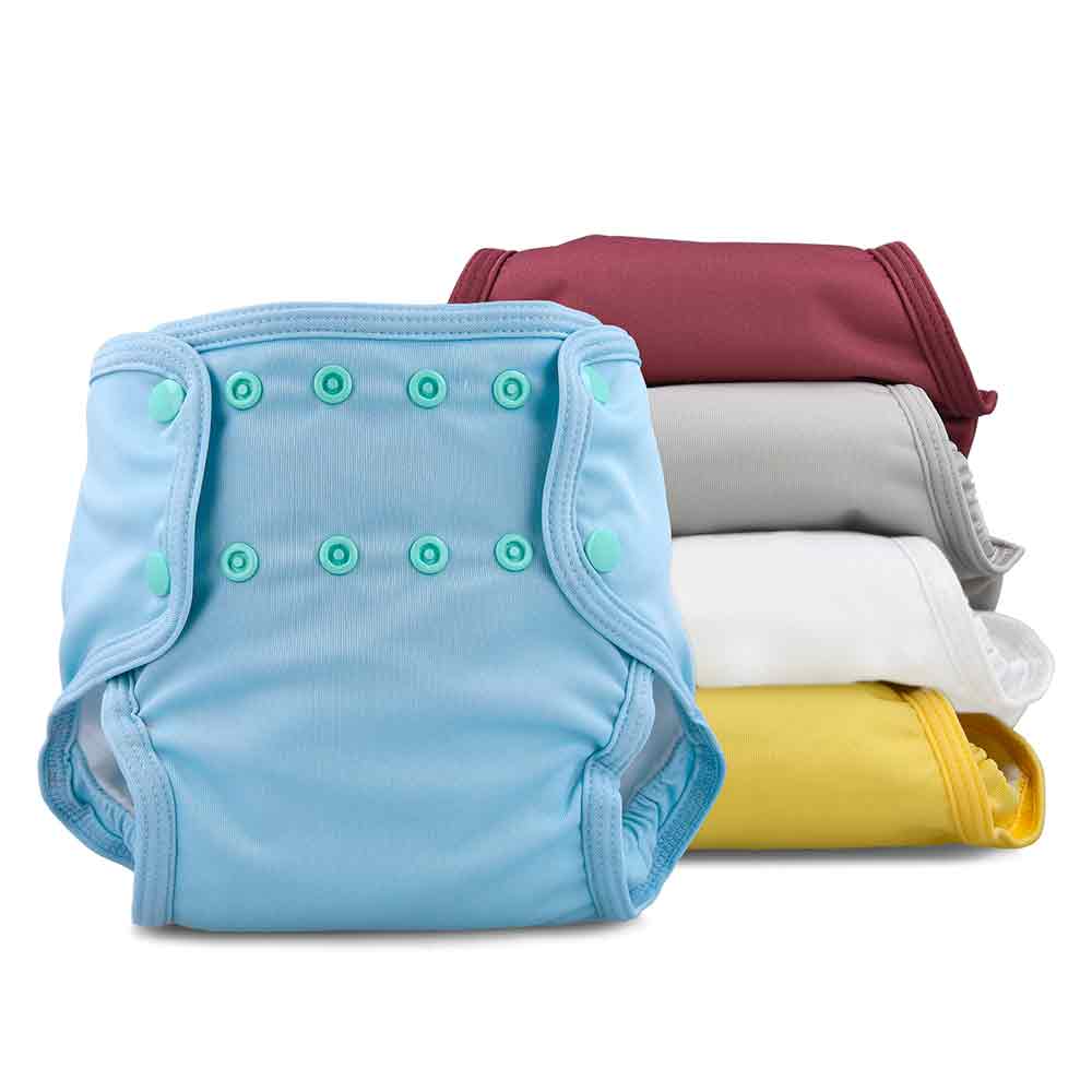pack of 5 reusable pocket nappies by LittleLamb - Plain colours  #color_plains