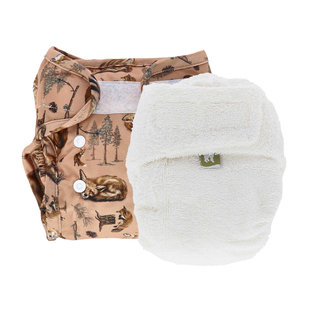 LittleLamb cloth nappy nappy and wrap trial kit product photo - foxes#color_bushy-tails