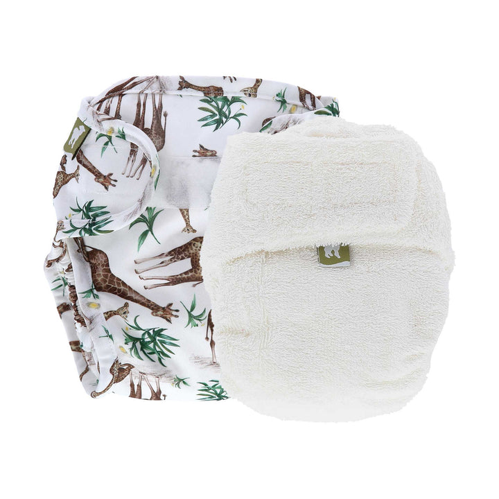 LittleLamb cloth nappy and wrap trial kit product photo - giraffe #color_head-in-the-clouds