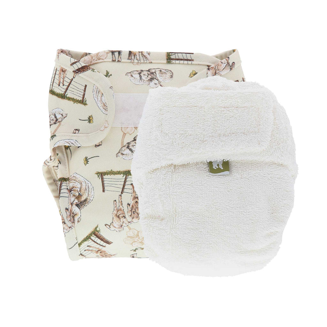 LittleLamb cloth nappy and wrap trial kit product photo - sheep #color_loving-ewe