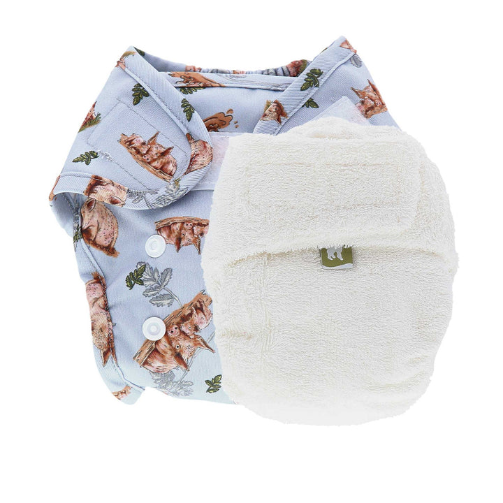 LittleLamb cloth nappy nappy and wrap trial kit product photo - farmyard pigs#color_sow-in-love