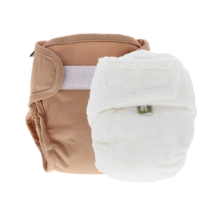 LittleLamb cloth nappy and wrap trial kit lifestyle image#color_sand
