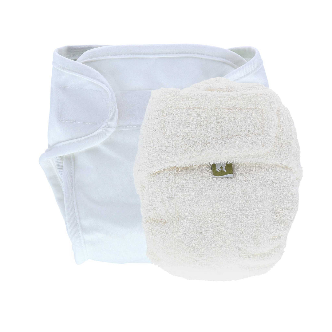 LittleLamb cloth nappy and wrap trial kit product photo - white#color_snow