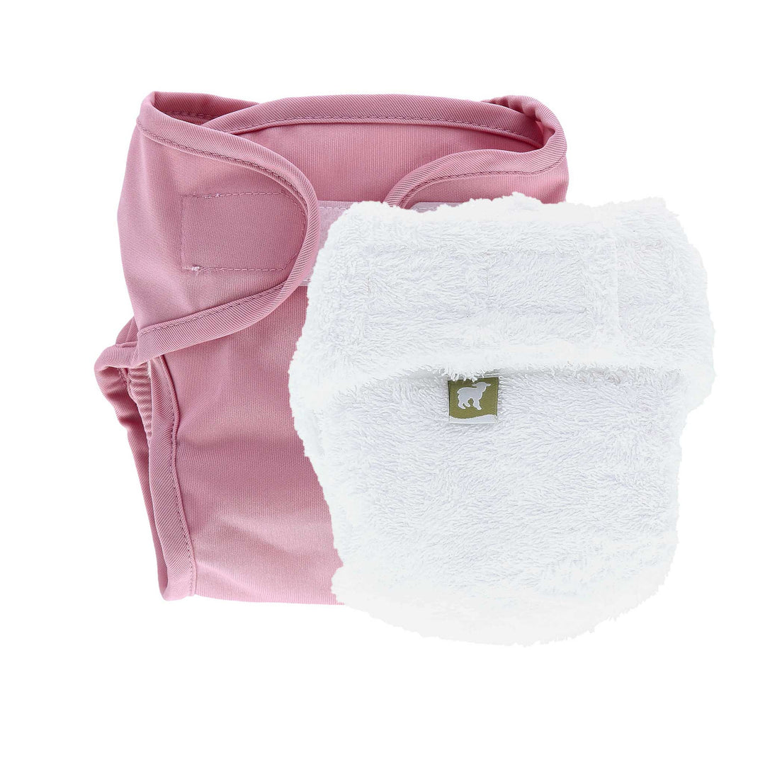 LittleLamb cloth cotton nappy and wrap trial kit#color_blush