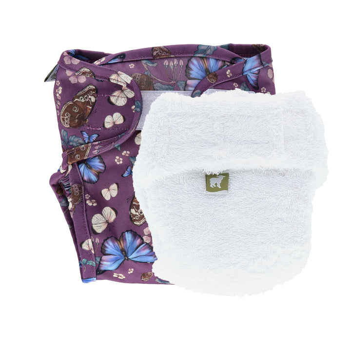 LittleLamb cloth cotton nappy and wrap trial kit#color_butterfly-ballad
