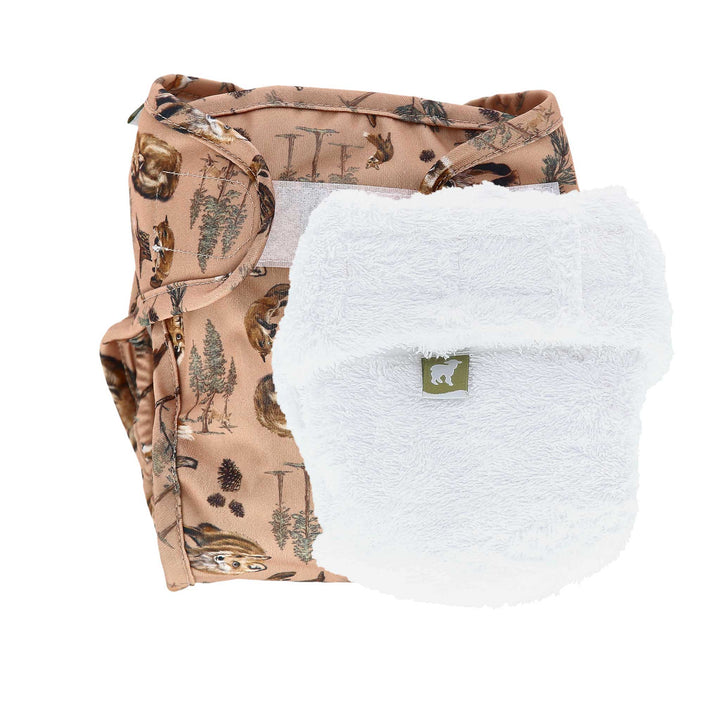LittleLamb cloth cotton nappy and wrap trial kit#color_bushy-tails
