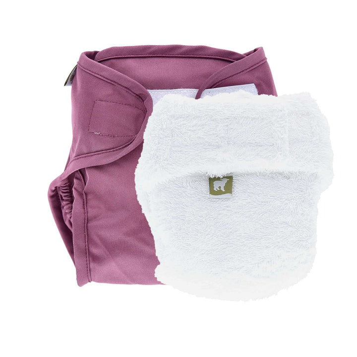 LittleLamb cloth cotton nappy and wrap trial kit#color_aubergine