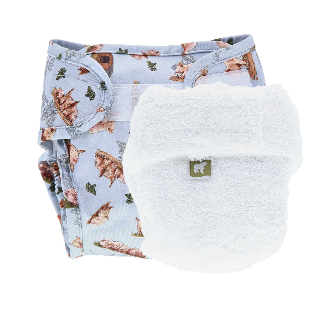 LittleLamb cloth cotton nappy and wrap trial kit#color_sow-in-love