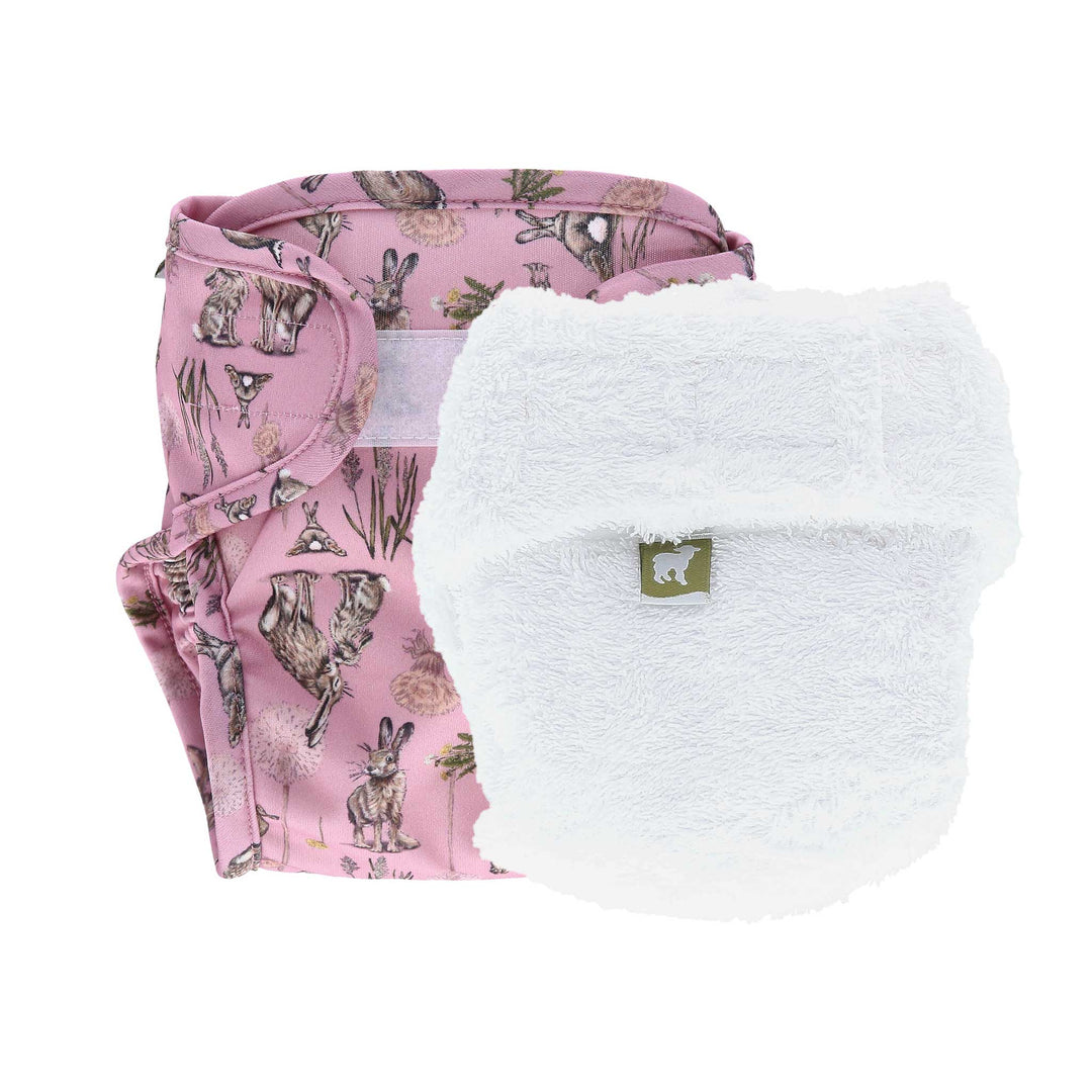 LittleLamb cloth cotton nappy and wrap trial kit#color_moongazer