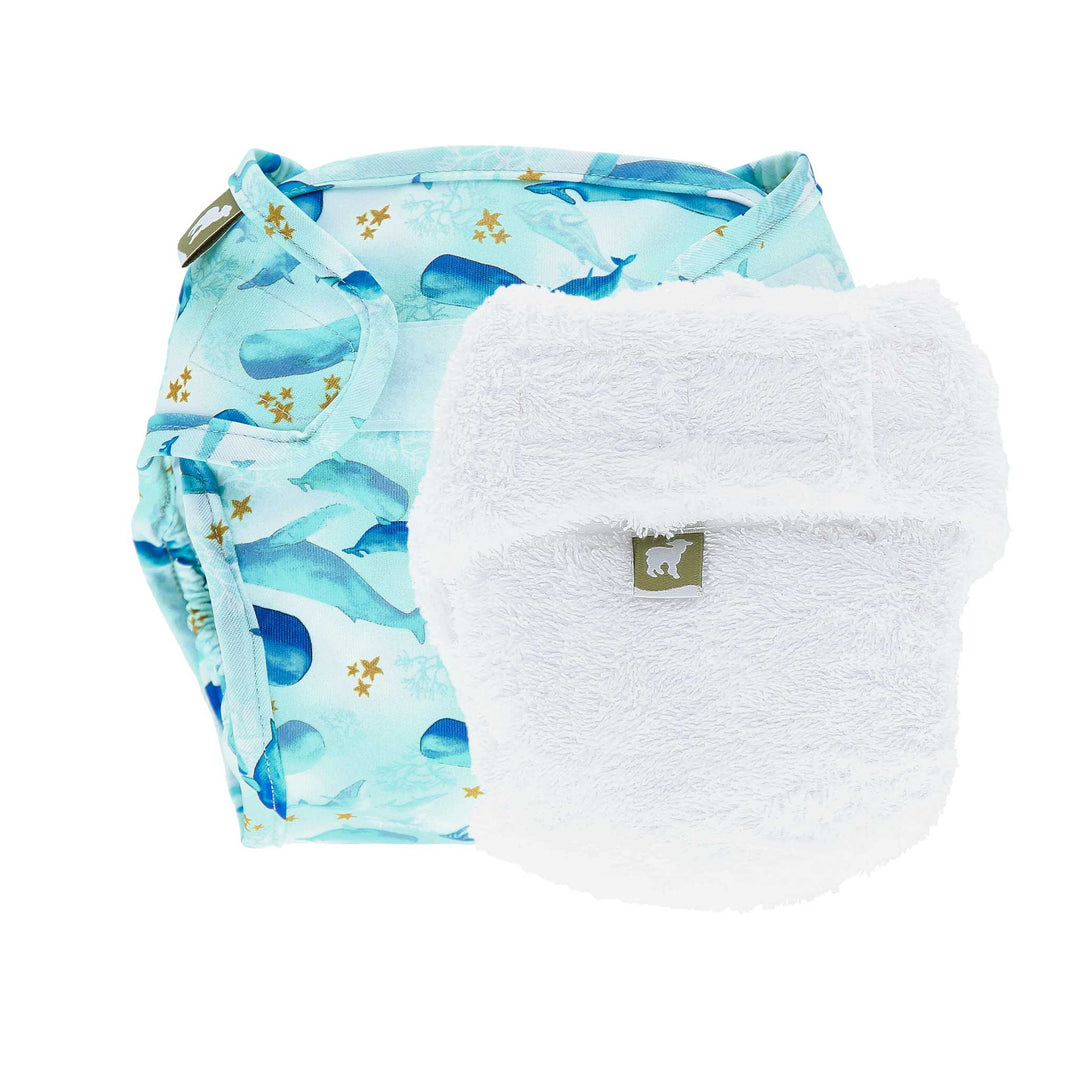 LittleLamb cloth cotton nappy and wrap trial kit#color_under-the-sea