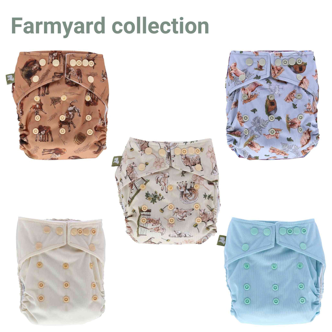 Onesize Pocket Nappy Complete Kit Farmyard Collection#color_farmyard