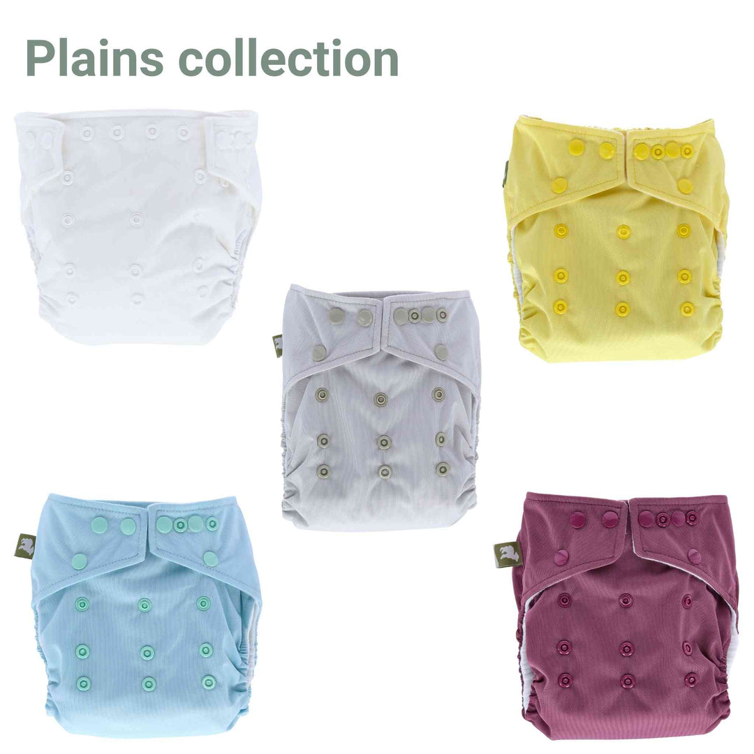 Onesize Pocket Nappy Complete Kit plain Collection#color_plains